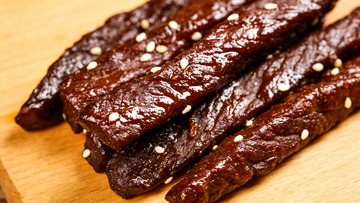 创意美食小吃牛肉干风干牛肉干摄影图