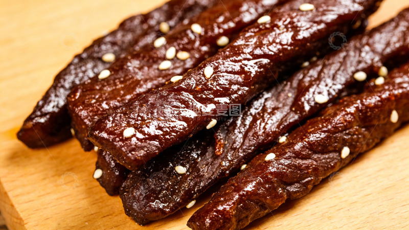 高清大图下载【趣麦麦图】创意美食小吃牛肉干风干牛肉干摄影图