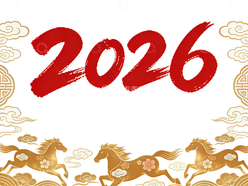 高清大图下载【趣麦麦图】2026年马年吉祥图案设计