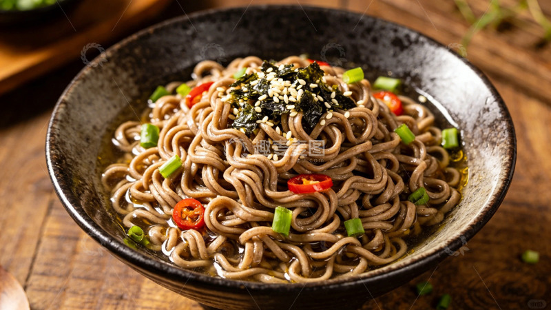 高清大图下载【趣麦麦图】-创意美食轻食膳食荞麦面摄影图