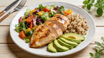 创意美食轻食减脂餐摄影图