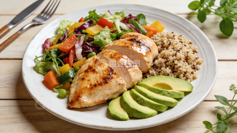 高清大图下载【趣麦麦图】创意美食轻食减脂餐摄影图