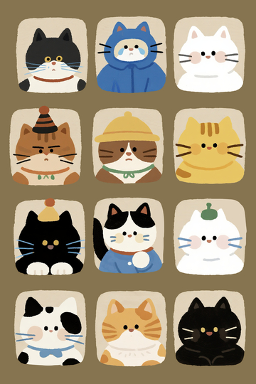 手帐素材小猫3