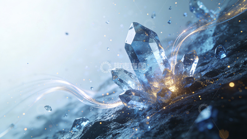 高清大图下载【趣麦麦图】魔幻水晶闪耀场景特效