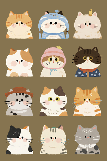 手帐素材小猫2