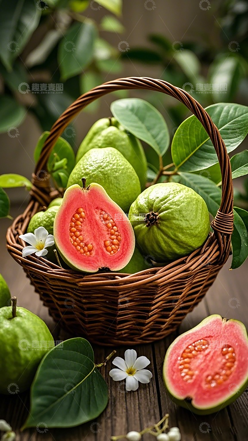 高清大图下载【趣麦麦图】篮子番石榴静物摄影