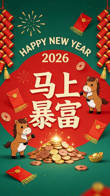 马上暴富手机海报2