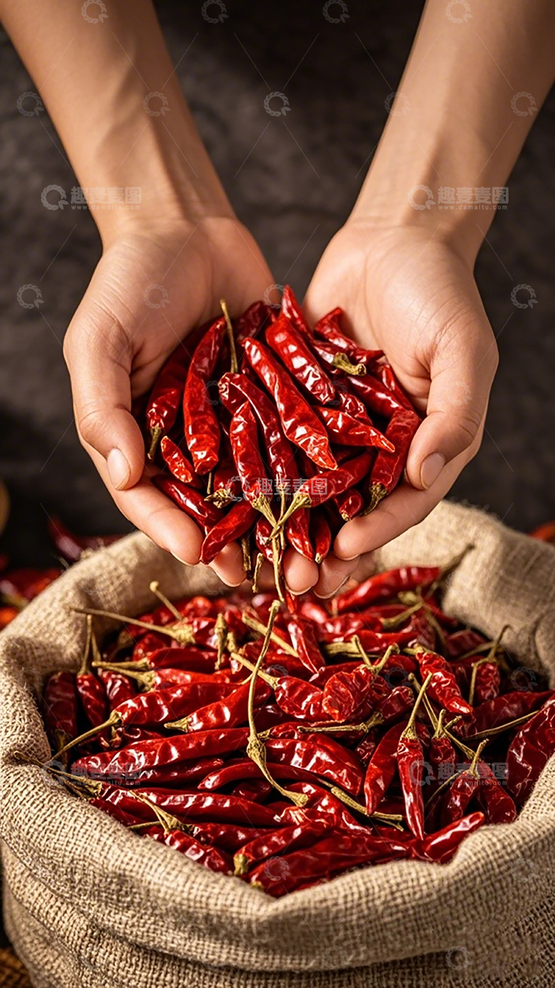 高清大图下载【趣麦麦图】红辣椒丰收场景摄影图片
