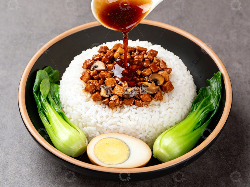 高清大图下载【趣麦麦图】中式卤肉饭美食摄影