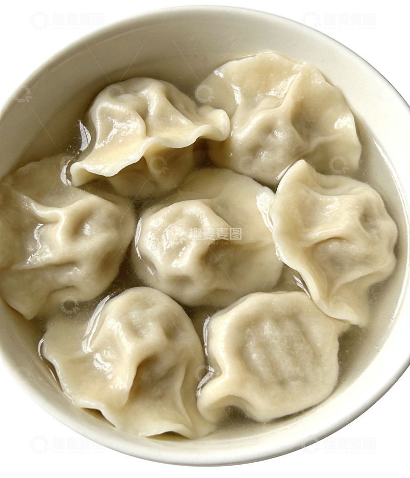 高清大图下载【趣麦麦图】一碗水饺主食