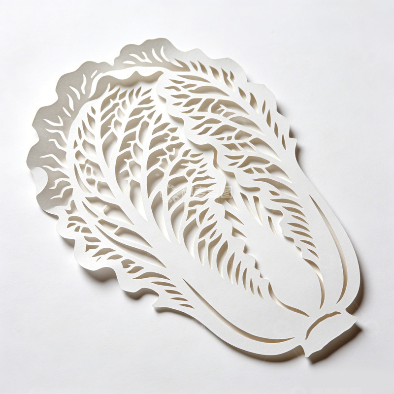 高清大图下载【趣麦麦图】纸雕艺术白菜造型装饰图案