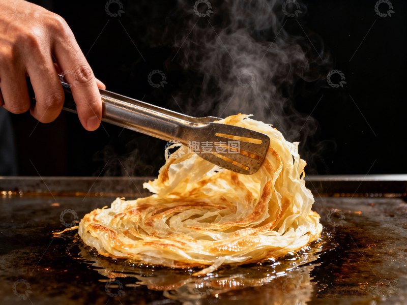 高清大图下载【趣麦麦图】铁板烧煎饼美食摄影