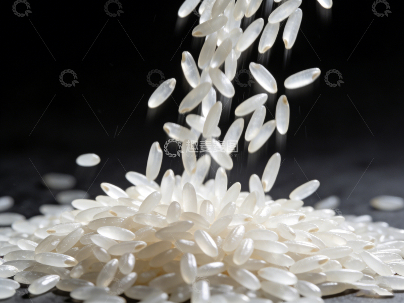 高清大图下载【趣麦麦图】大米降落瞬间摄影