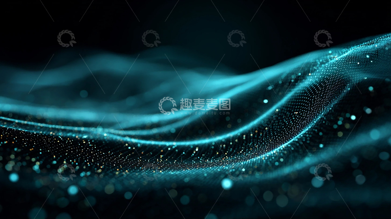 高清大图下载【趣麦麦图】数字海洋中的流动光影