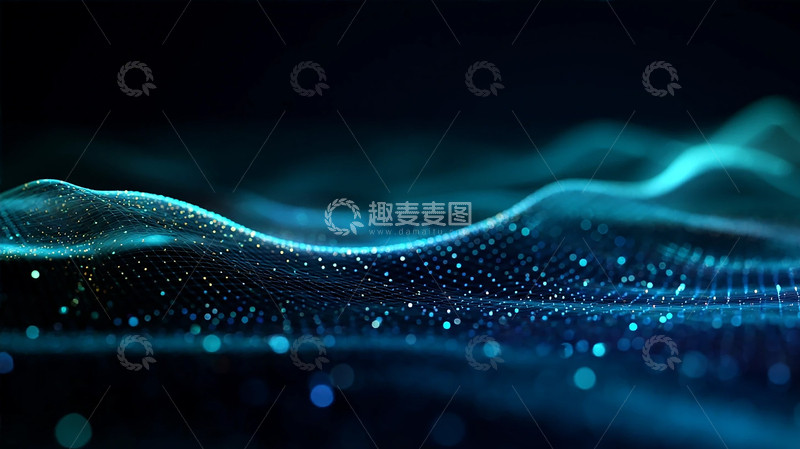 高清大图下载【趣麦麦图】数字波纹科技未来感