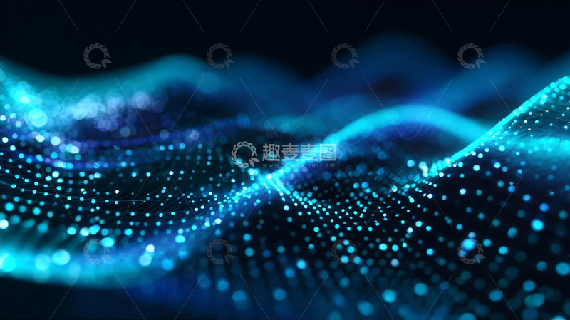 高清大图下载【趣麦麦图】蓝色光点的未来诗篇