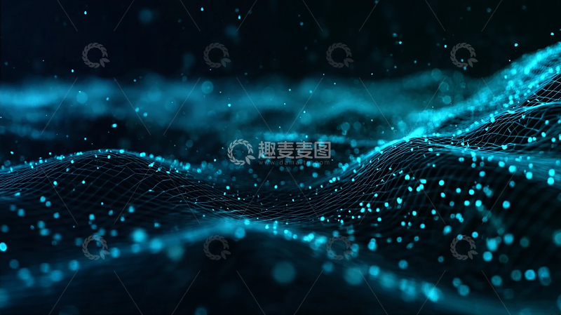 高清大图下载【趣麦麦图】光点织成的未来之海