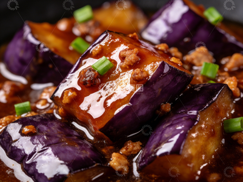 高清大图下载【趣麦麦图】家常美味酱烧茄子