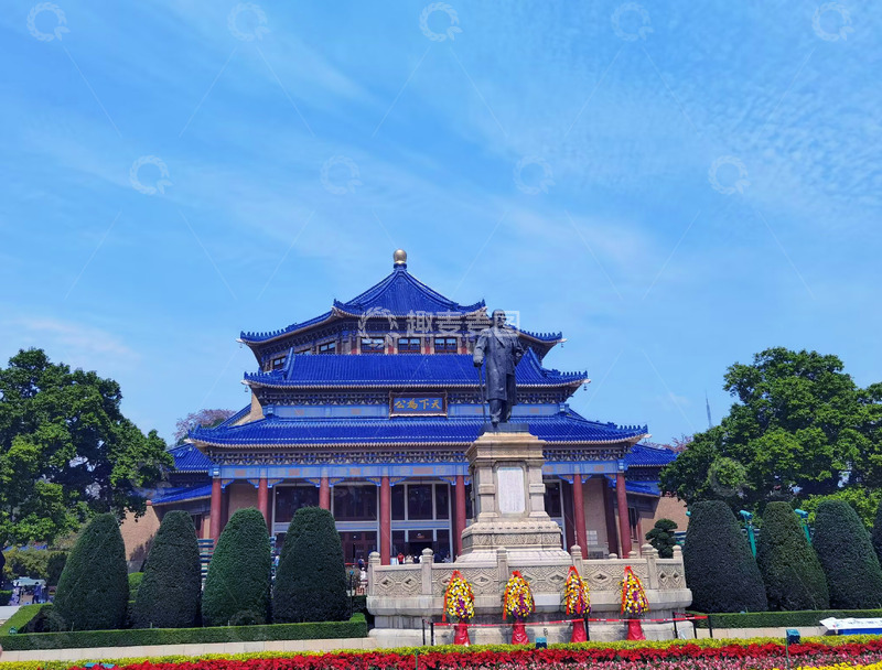 高清大图下载【趣麦麦图】传统中式建筑纪念堂风光