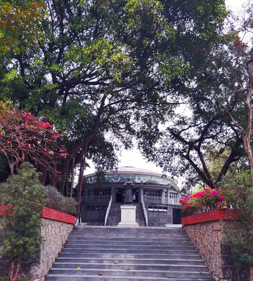 园林风光建筑入口石阶