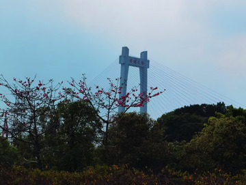 现代桥梁春色风光