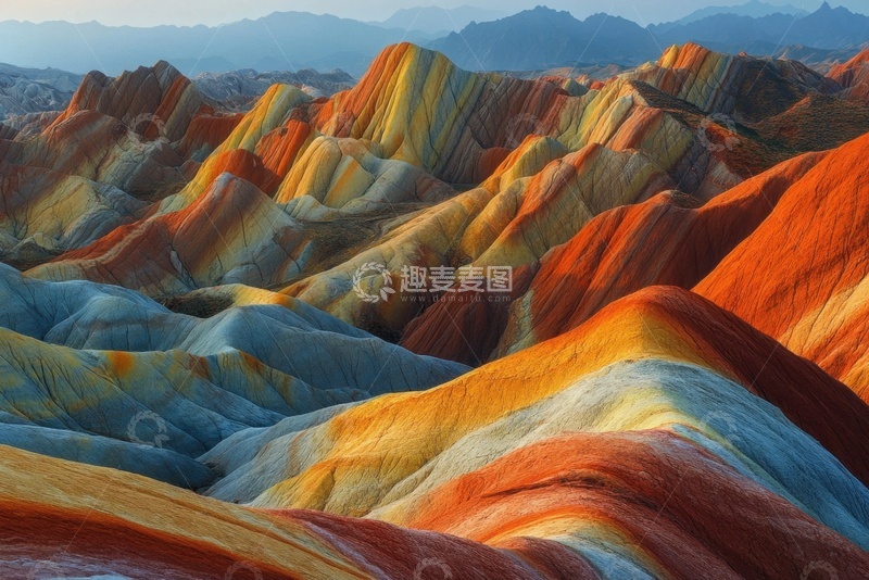 高清大图下载【趣麦麦图】七彩丹霞岩石美景