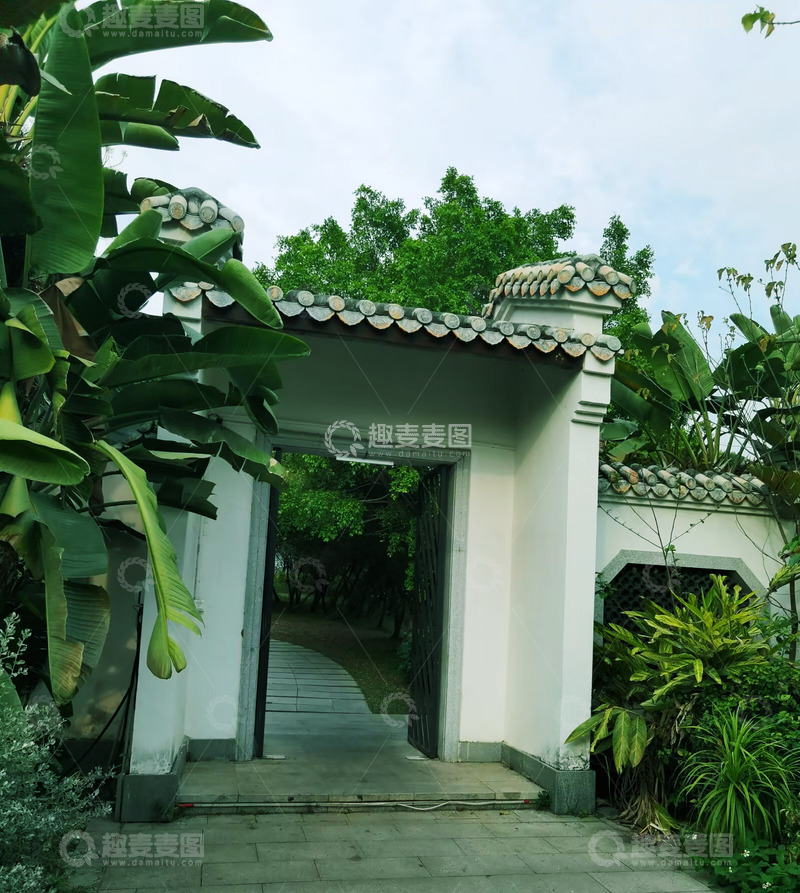 高清大图下载【趣麦麦图】东方庭院门廊风景