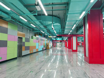 现代地铁站彩色装饰设计