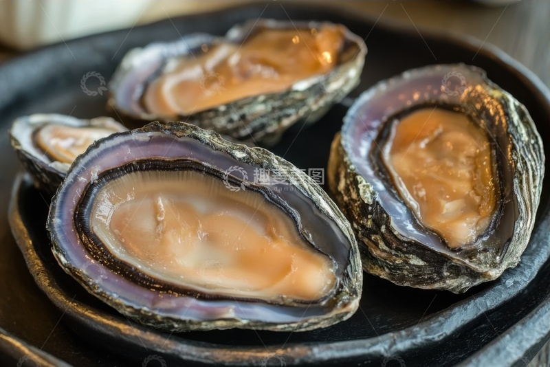 高清大图下载【趣麦麦图】一盘子鲍鱼美食