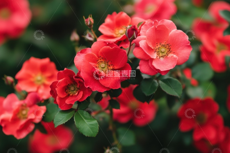 高清大图下载【趣麦麦图】盛开的山茶花花卉