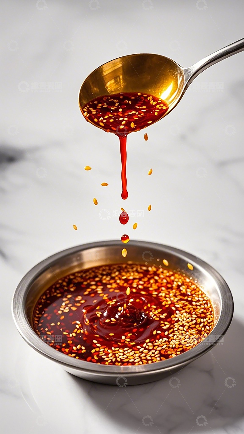 高清大图下载【趣麦麦图】辣椒油特写美食摄影