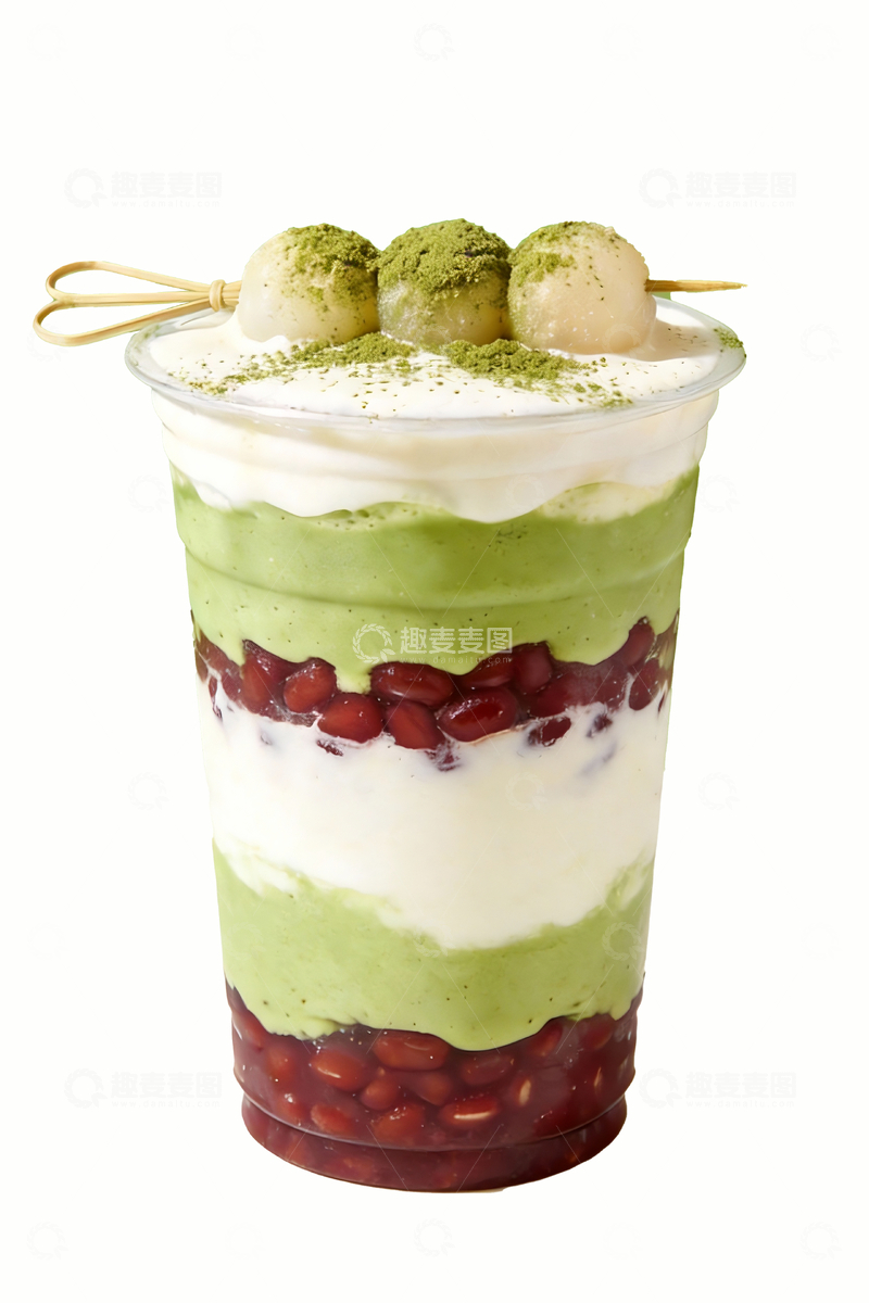 源文件下载【趣麦麦图】红豆麻薯抹茶奶茶3
