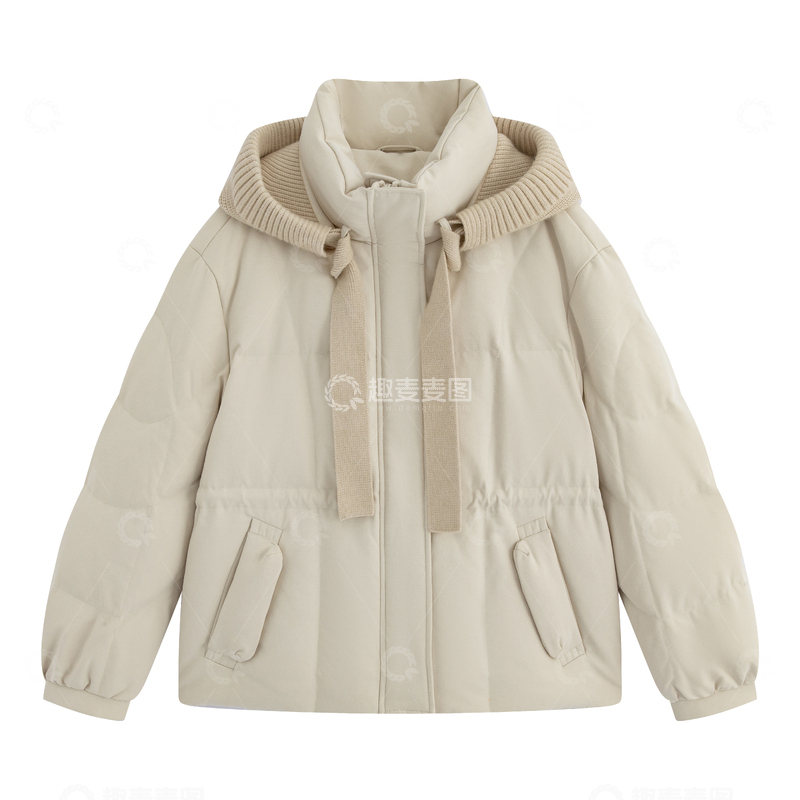 高清大图下载【趣麦麦图】羽绒服外套实物拍摄平拍图