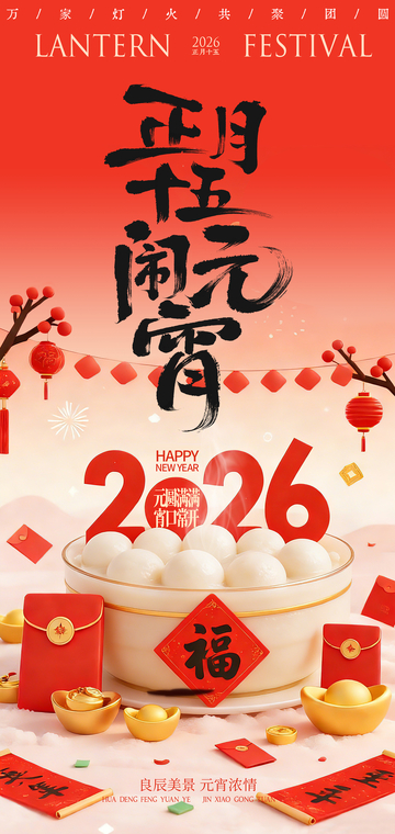 元宵节喜庆海报设计