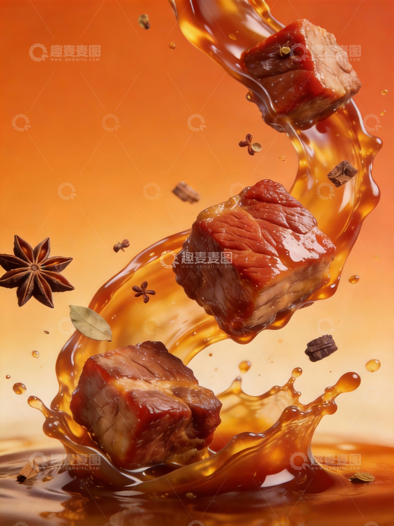 源文件下载【趣麦麦图】卤肉特写摄影