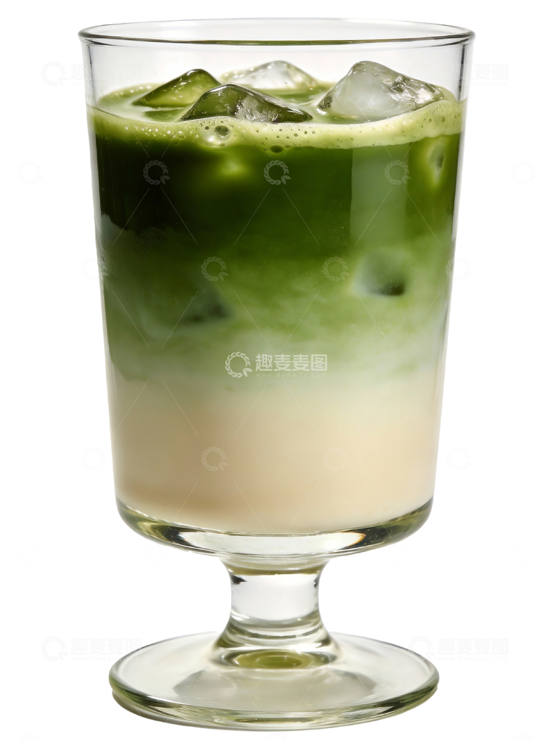 源文件下载【趣麦麦图】抹茶拿铁饮品3