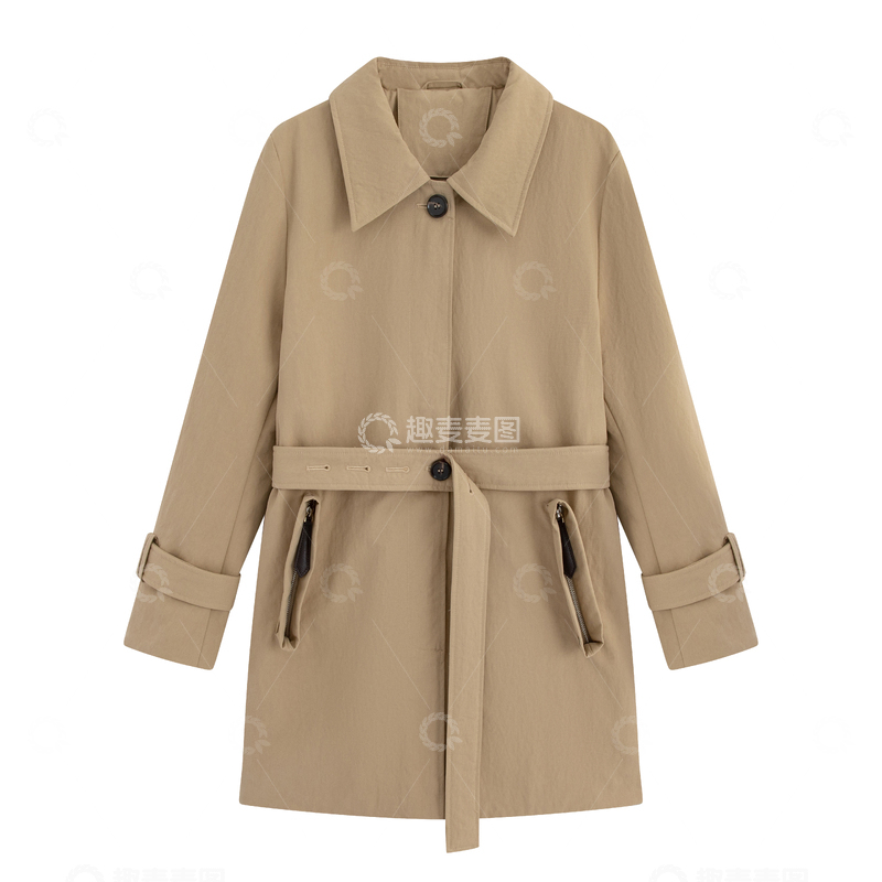 高清大图下载【趣麦麦图】风衣外套实物拍摄平铺图