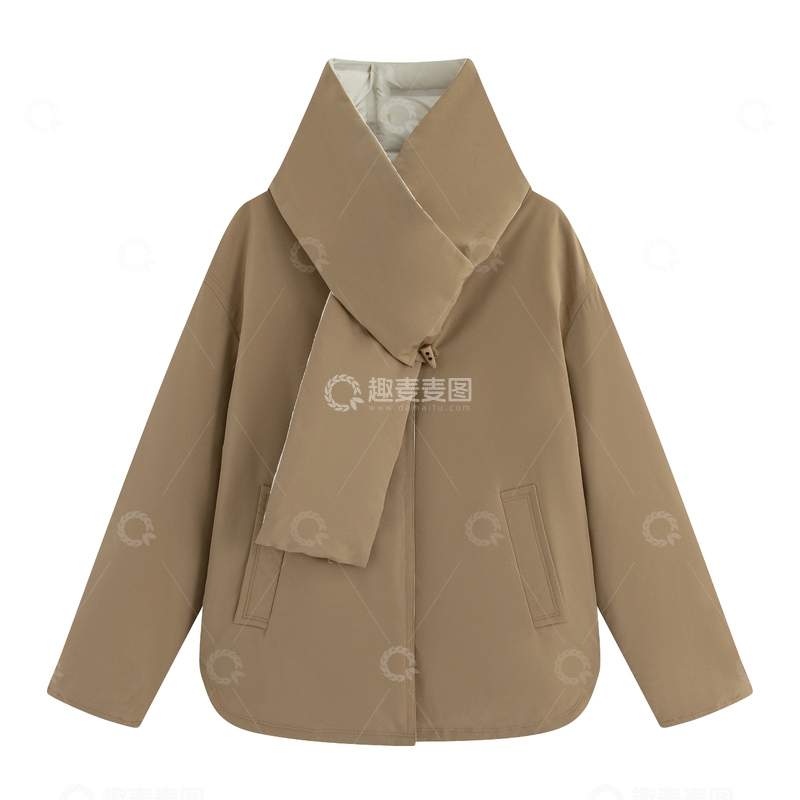 高清大图下载【趣麦麦图】羽绒服服装外套实物拍摄平铺图