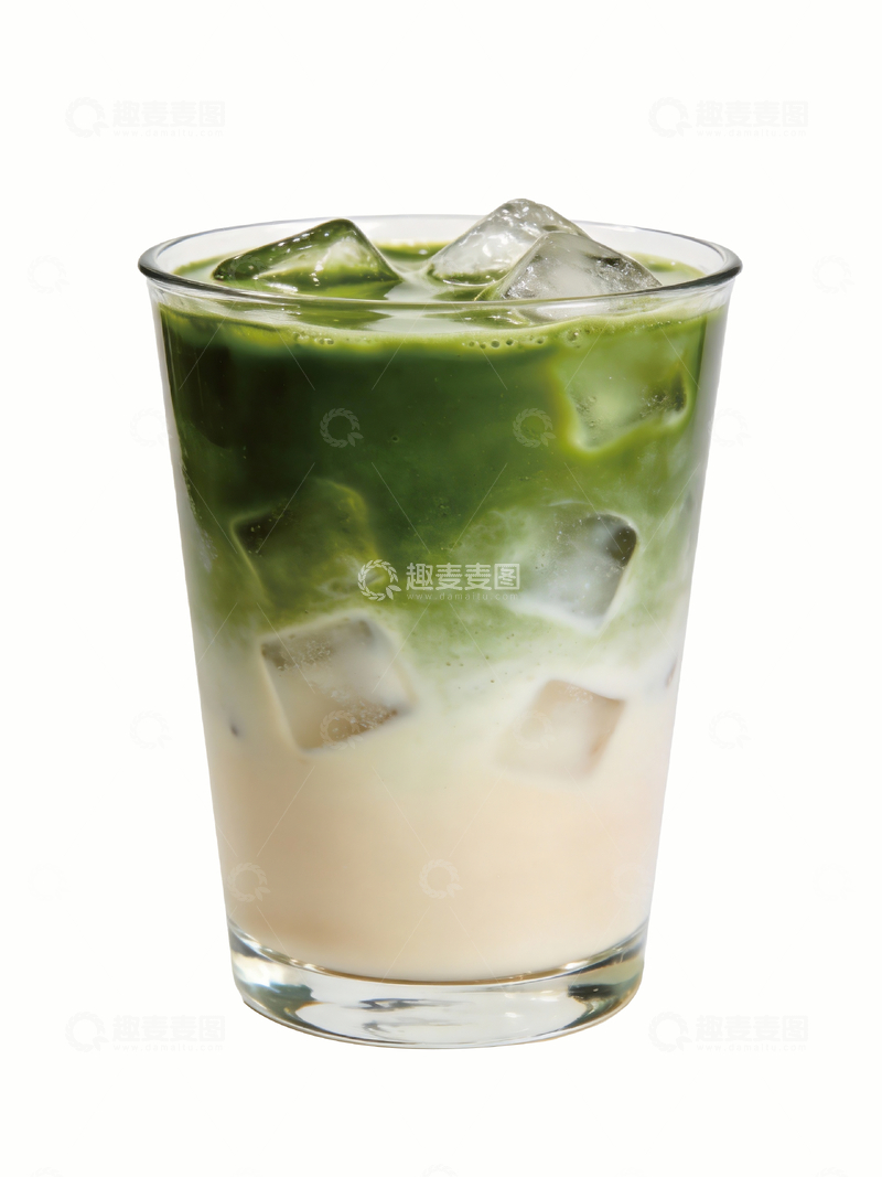 源文件下载【趣麦麦图】抹茶拿铁饮品1