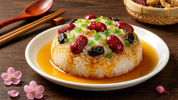 传统八宝饭美食摄影图片