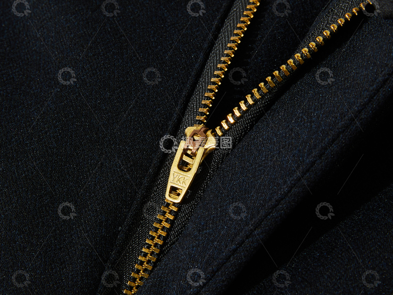 高清大图下载【趣麦麦图】YKK金属拉链拉锁锁头辅料近景特写