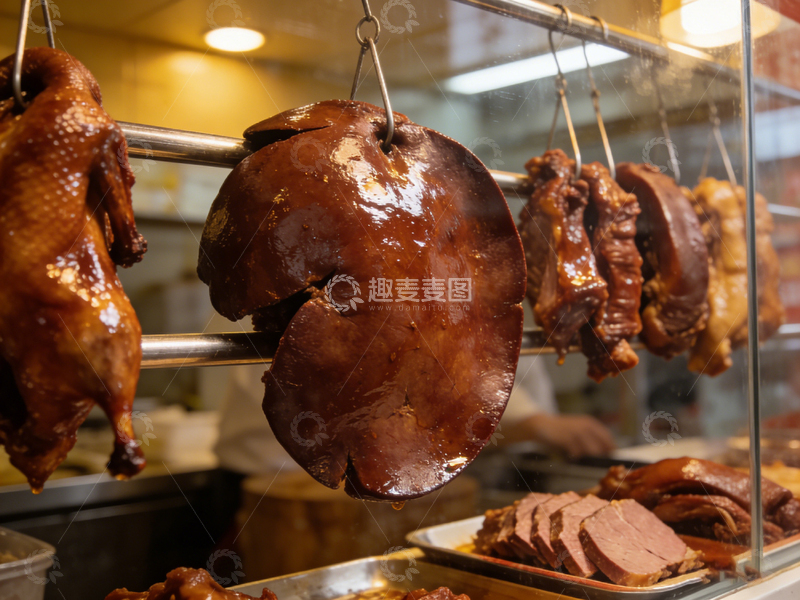 高清大图下载【趣麦麦图】卤味店烤制美味