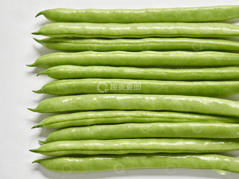 高清大图下载【趣麦麦图】绿色豆角平铺摄影图片