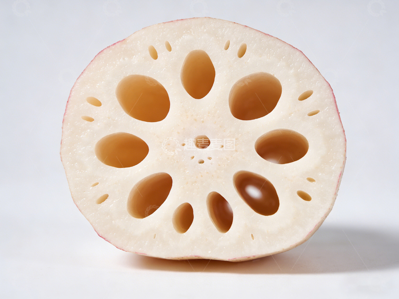 高清大图下载【趣麦麦图】莲藕横切面特写摄影