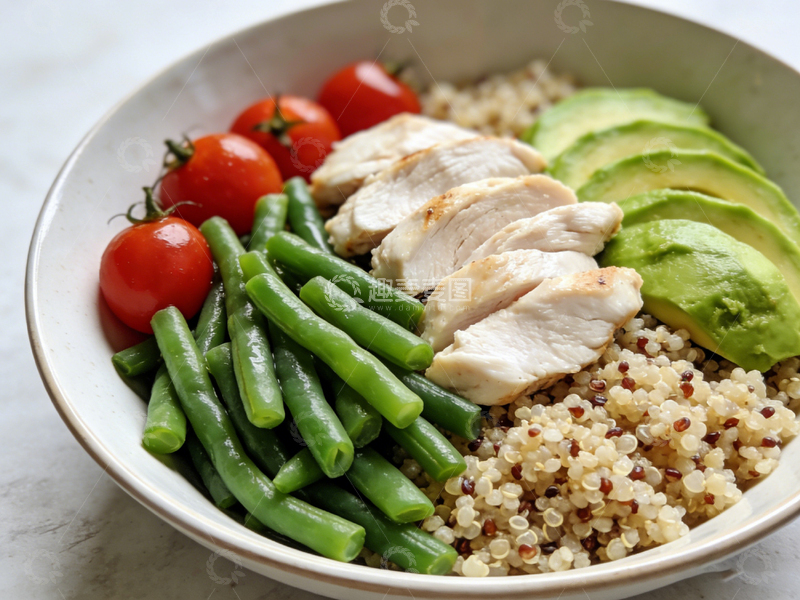 高清大图下载【趣麦麦图】健康餐盘绿色蔬果