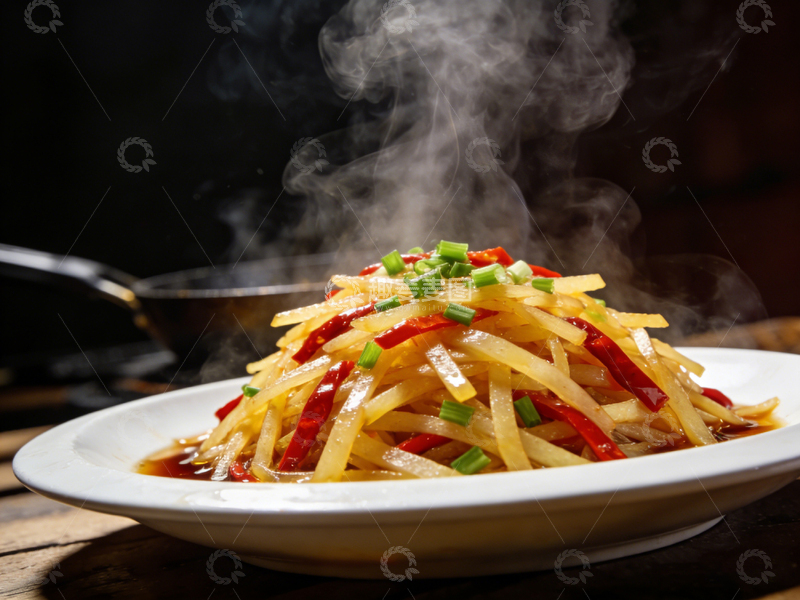 高清大图下载【趣麦麦图】-中式美食炒土豆丝
