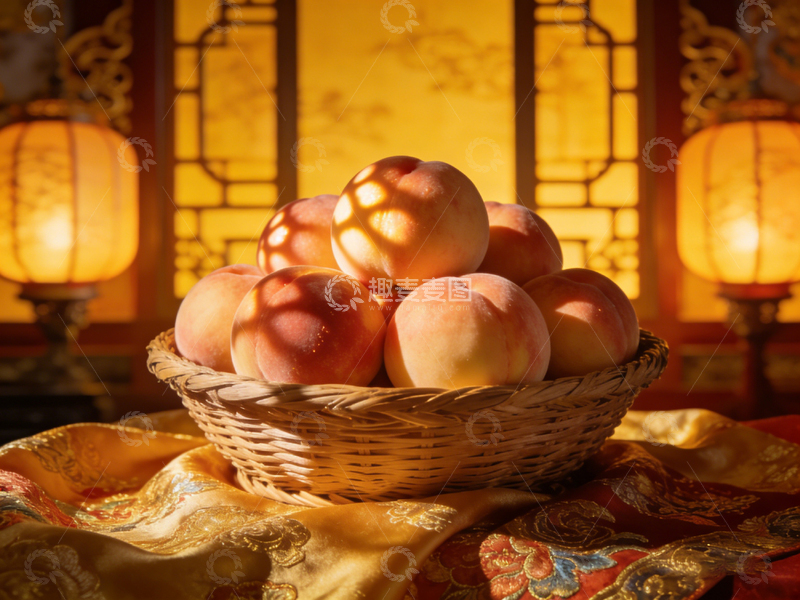 高清大图下载【趣麦麦图】传统中式桃子静物摄影