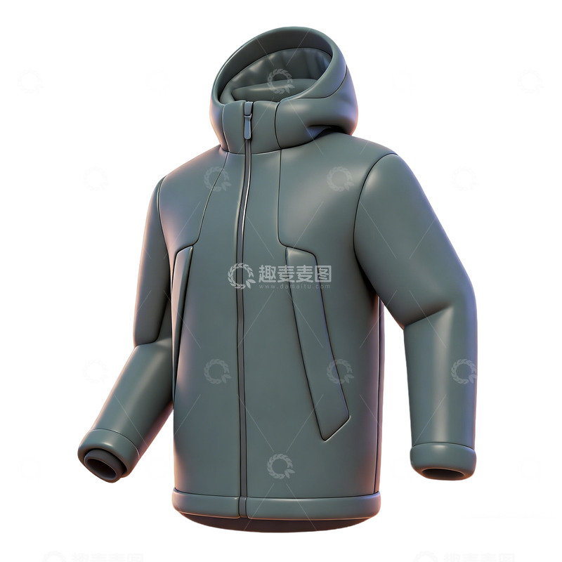 高清大图下载【趣麦麦图】服装外套卡通3D立体效果图