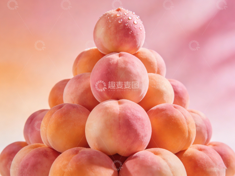 高清大图下载【趣麦麦图】桃果堆叠美食摄影