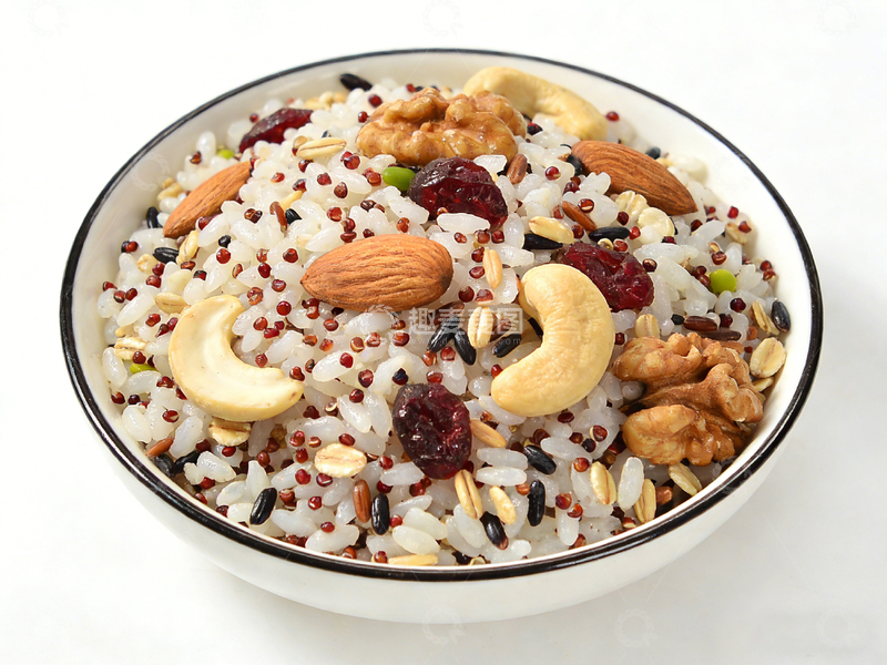 高清大图下载【趣麦麦图】五谷杂粮坚果饭
